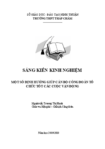 Sáng kiến kinh nghiệm Một số định hướng giúp cán bộ công đoàn tổ chức tốt các cuộc vận động